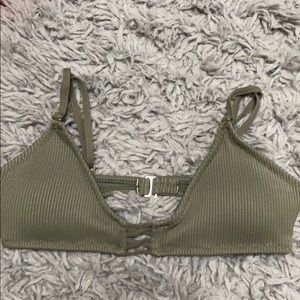 NAVY GREEN BIKINI TOP